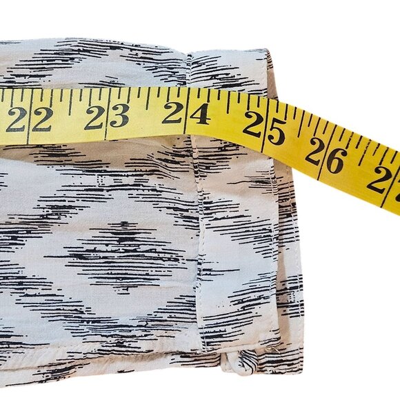 Cloth & Stone Button-Up Top Gray Diamond Print Size M Lightweight Boho Casual - Picture 6 of 11